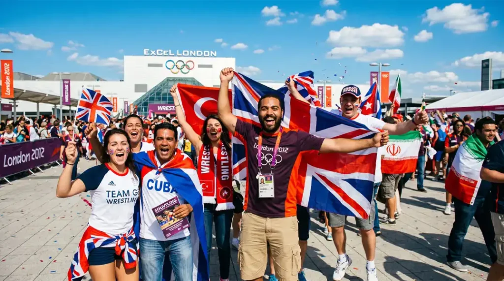 Londra 2012 Yaz Olimpiyatları Grekoromen Stil Erkekler Güreş 120 kg coşkulu seyirciler